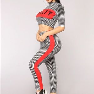 Fashion Nova Black/Red Set